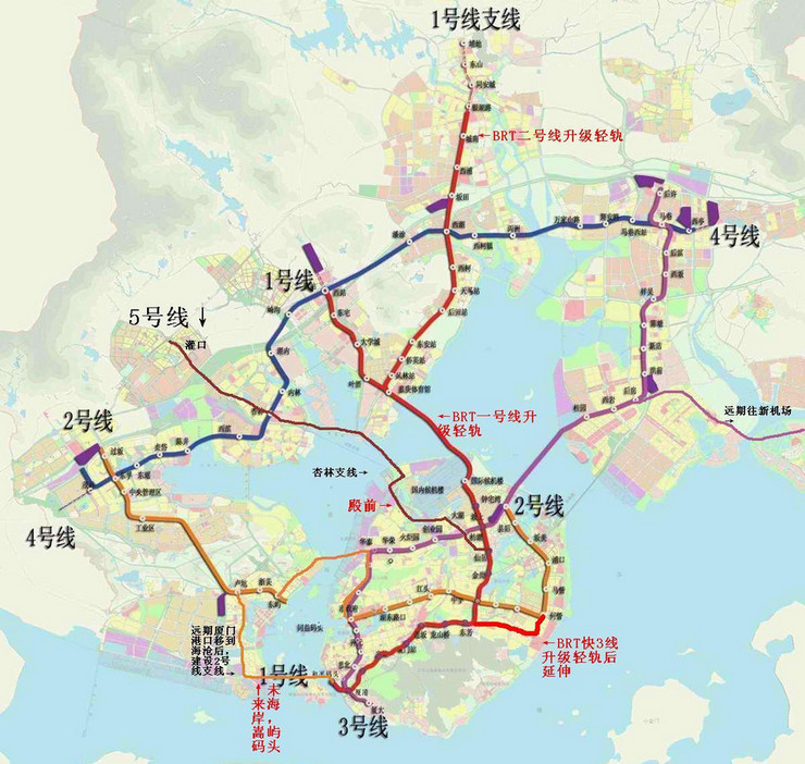 厦门地铁路线高清图
